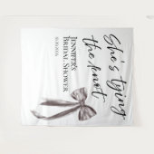 結び目を結んでいる | ブライダルシャワーの背景 タペストリー (正面(横))