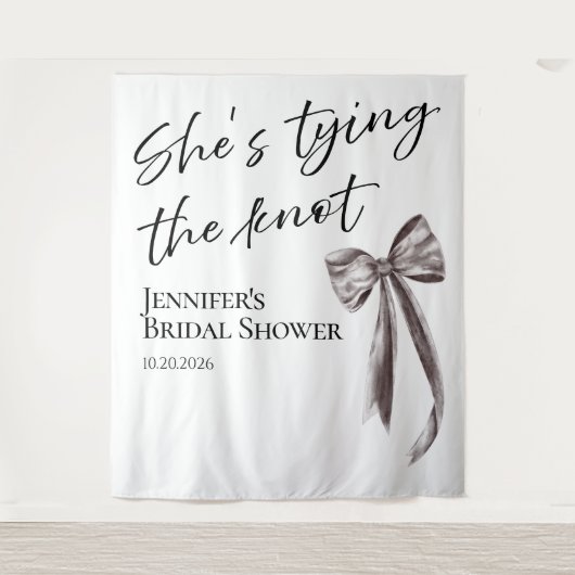 結び目を結んでいる | ブライダルシャワーの背景 タペストリー (正面)