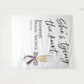 結び目を結んでいる | ブライダルシャワーの背景 タペストリー (正面(横))