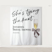 結び目を結んでいる | ブライダルシャワーの背景 タペストリー (正面)