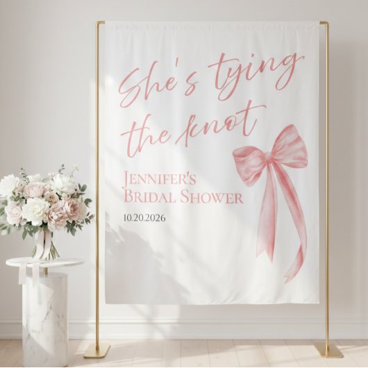 結び目を結んでいる | ブライダルシャワーの背景 タペストリー