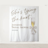 結び目を結んでいる | ブライダルシャワーの背景 タペストリー (正面)