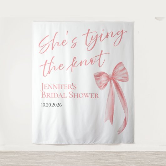 結び目を結んでいる | ブライダルシャワーの背景 タペストリー (正面)