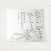 結び目を結んでいる | ブライダルシャワーの背景 タペストリー (正面(横))