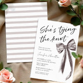 結び目を結んでいる | ブラックボウブライダルシャワー 招待状