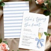 結び目を結んでいる | ブルーボウブライダルシャワー 招待状