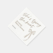 結び目を結んでいる | ホワイトボウブライダルシャワー スタンダードカクテルナプキン (角)