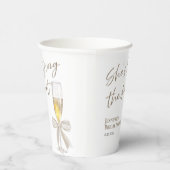 結び目を結んでいる | ホワイトボウブライダルシャワー 紙コップ (右)