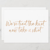 結び目を結んでショット金ゴールドバラ 招待状 (正面/裏面)