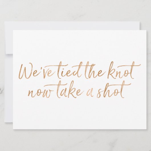 結び目を結んでショット金ゴールドバラ 招待状 (正面)