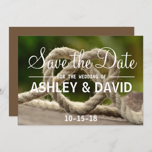 結び目を結んで日付カードを救って下さい セーブザデート (正面/裏面)