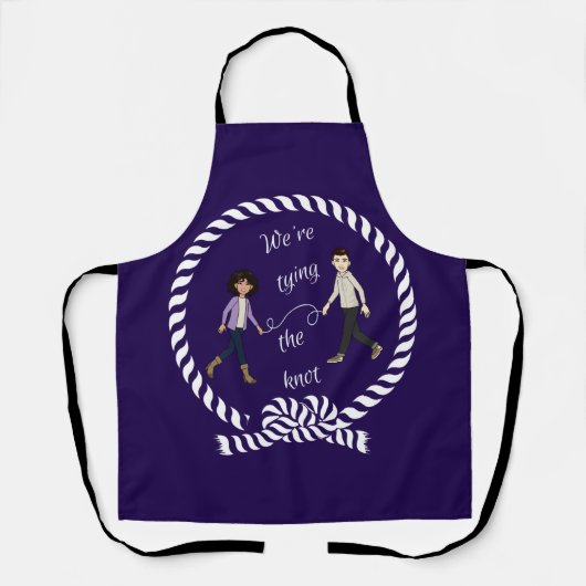 結び目を結ん航海のだ婚約した結婚 エプロン (正面)