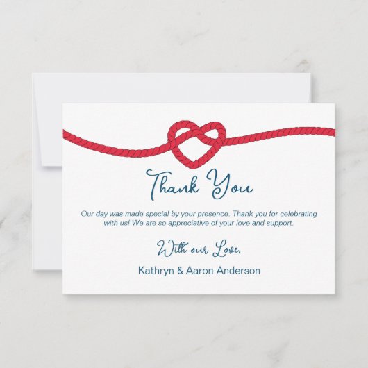 結び目を航海のありがとう サンキューカード (正面)