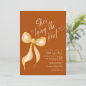 結び目オレンジボウブライダルシャワー 招待状 (スタンド正面)