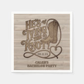 結び目カウボーイウェスタンバチュラーパーティ スタンダードカクテルナプキン (正面)