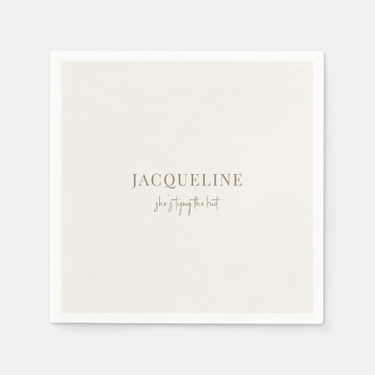 結び目カクテルを結ぶクリーム スタンダードカクテルナプキン (正面)