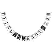 結び目カスタム結び：黒白結婚の バンティングフラッグ (全)