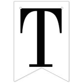 結び目カスタム結び:黒白結婚の バンティングフラッグ (第1の旗)