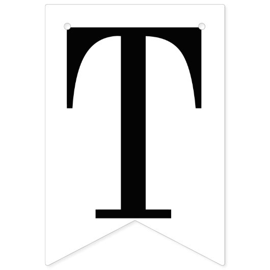 結び目カスタム結び：黒白結婚の バンティングフラッグ (第1の旗)