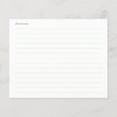 結び目グリーンボウブライダルレシピカード (裏面)