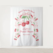 結び目コケットさくらんぼブライダル タペストリー (正面)