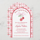 結び目コケットさくらんぼブライダル 招待状 (正面/裏面)