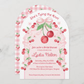 結び目コケットさくらんぼブライダル 招待状 (正面/裏面)