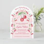 結び目コケットさくらんぼブライダル 招待状 (スタンド正面)