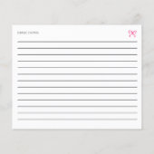 結び目コケットブライダルシャワーレシピ (裏面)