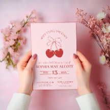 結び目コケットブライダルシャワー招待状