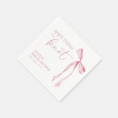 結び目コケット弓ブライダルシャワー スタンダードカクテルナプキン (角)