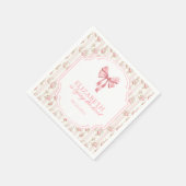 結び目コケット弓ブライダルシャワー スタンダードカクテルナプキン (角)