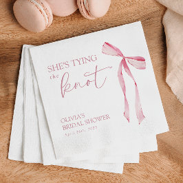 結び目コケット弓ブライダルシャワー スタンダードカクテルナプキン