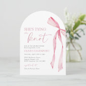 結び目コケット弓ブライダルシャワー 招待状 (スタンド正面)