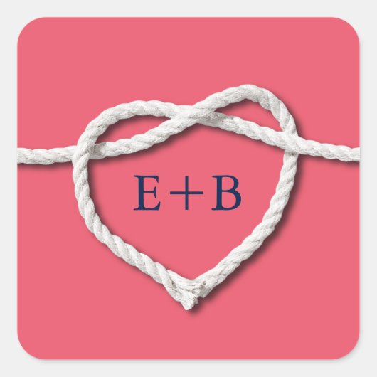 結び目サンゴのシール スクエアシール (正面)