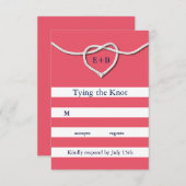 結び目サンゴRSVP 出欠カード (正面/裏面)