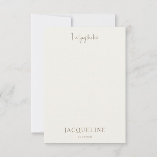 結び目シャワーを結んでいるクリーム サンキューカード (正面)