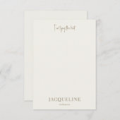 結び目シャワーを結んでいるクリーム サンキューカード (正面/裏面)