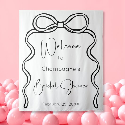 結び目スクリプトのモダンブライダルシャワーへようこそ タペストリー