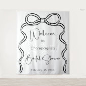 結び目スクリプトのモダンブライダルシャワーへようこそ タペストリー (正面)