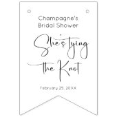 結び目スクリプトモダンブライダルシャワー バンティングフラッグ (第1の旗)