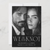 結び目タイポグラフィ写真ユニークQRコード セーブザデート (正面)