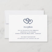 結び目ハートの受付案内カード 招待状 (正面)