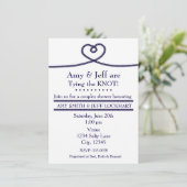 結び目ハートウェディングシャワー招待状 招待状 (スタンド正面)