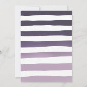 結び目ビーチヒトパープルブライダルシャワー 招待状 (裏面)