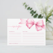 結び目ピンクの弓シャワーレシピ エンクロージャーカード (スタンド正面)