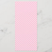 結び目ピンクの弓ブライダルシャワー飲み物 メニュー (裏面)