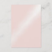 結び目ピンクの弓ブライダルシャワー エンクロージャーカード (裏面)