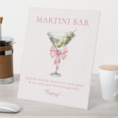 結び目ピンクコケットマルティーニバー 台座サイン (インサイチュ)