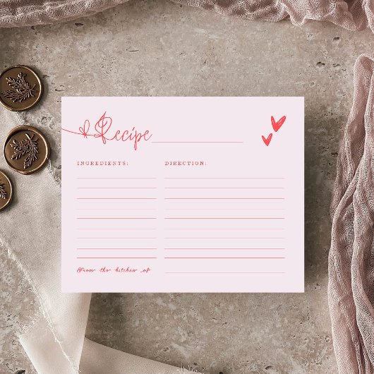 結び目ピンクブライダルシャワーレシピ